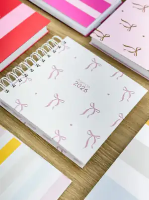 Interior de agenda con planificador semanal